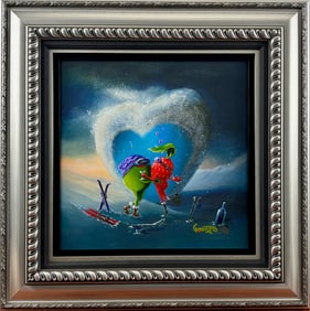 ‘Snow Dance’ by Michael Godard, Signed Giclee on Canvas, COA