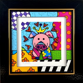 ‘Pinky’ by Romero Britto, 3D Sculptograph, COA