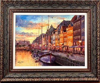 ‘Copenhagen’ Sam Park, Signed Giclee on Canvas, COA