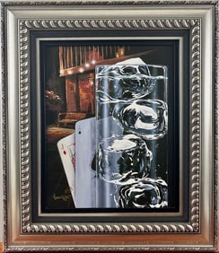 Michael Godard ‘Black Jack Spritzer’ Giclee on Canvas with COA