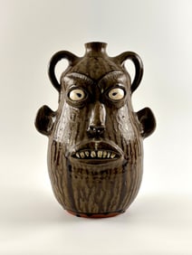 Wayne Hewell Number 1 Double Face Folk Art Jug