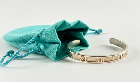 Tiffany Atlas Sterling Silver Open Ended Cuff circa 1995