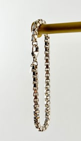 Tiffany Sterling Silver Venetian Link Bracelet with Original Pouch