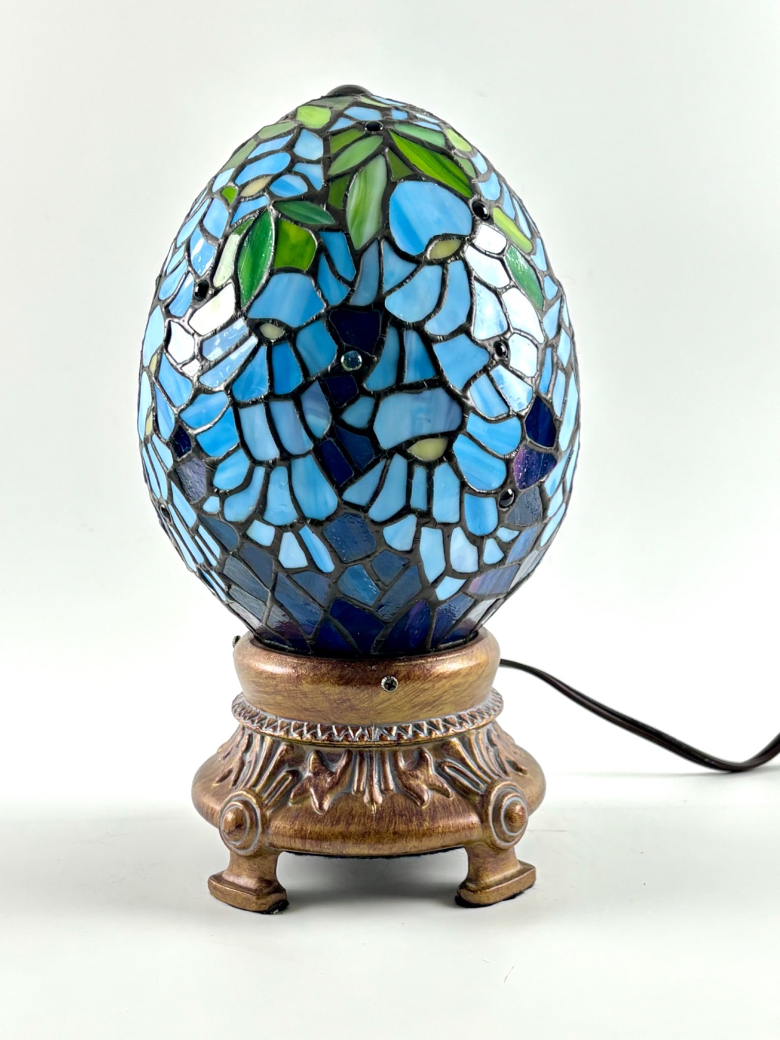 Stained Glass Egg Shaped Table Lamp (1 of 8)