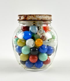 Assorted Vintage Glass Marbles