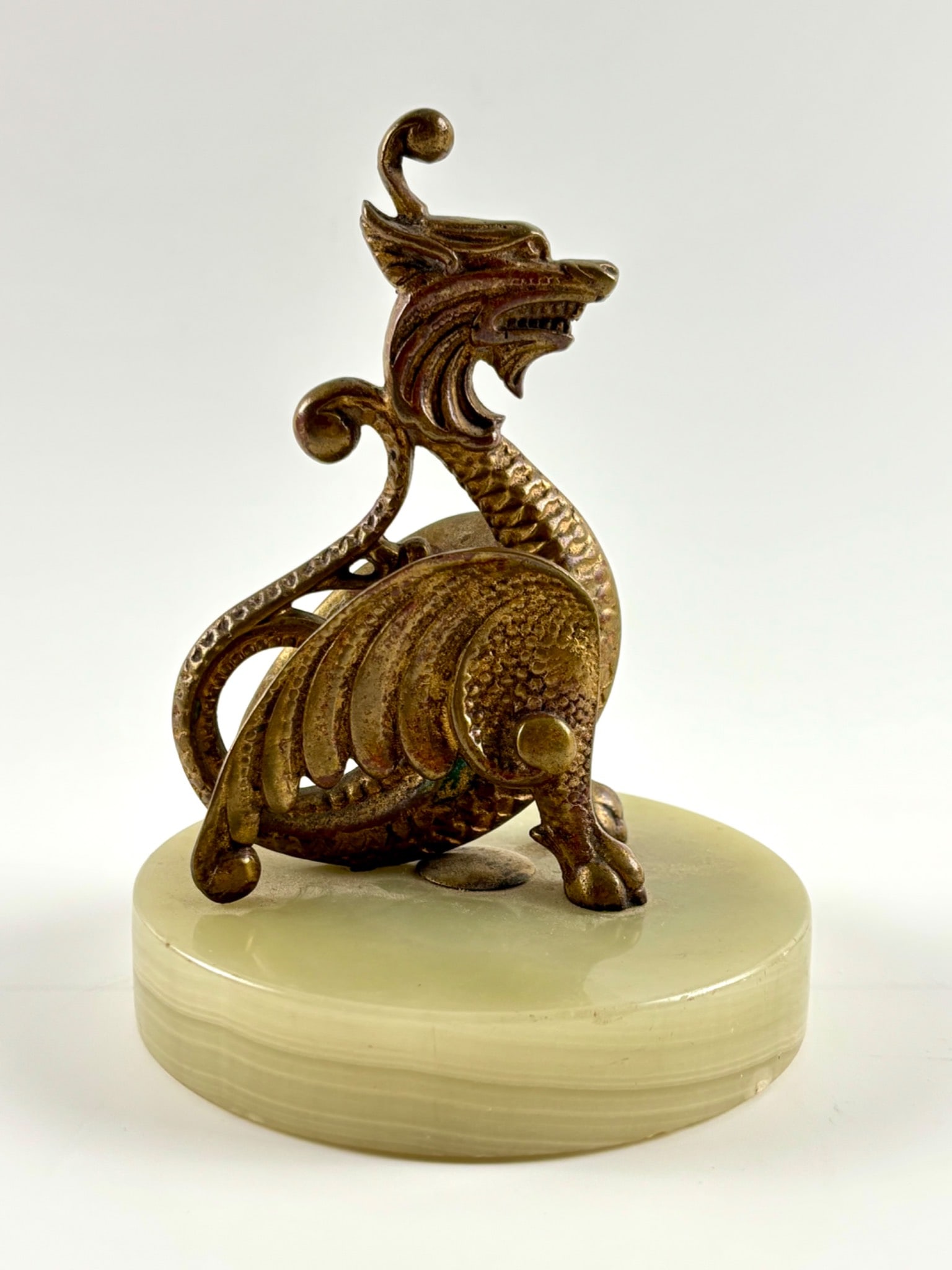 Bronze Dragon Figure on Onyx Base (1 of 9)