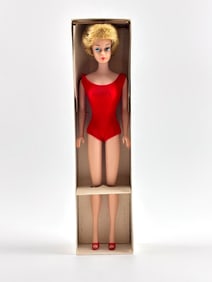 1962 Mattel Bubblecut Barbie Platinum Blonde in Original Box