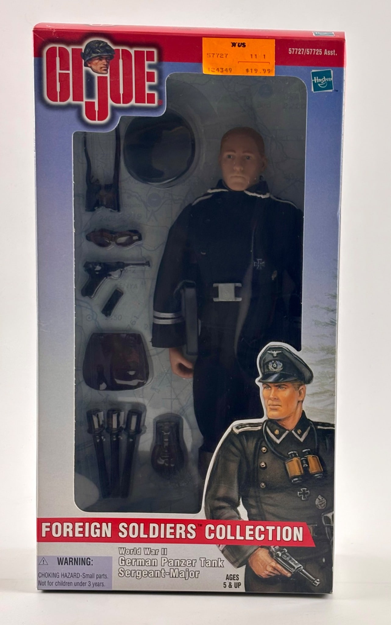 G.I. Joe Foreign Soldiers WWII German Panzer Tank Sergeant Major: G.I. Joe Foreign Soldiers Collection figure depicting a World War II German Panzer Tank Sergeant Major. Manufactured by Hasbro, the figure includes a detailed uniform and accessories such as a helmet,
