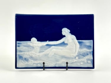 Antique French Limoges Pate Sur Pate Porcelain Plaque