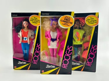 Barbie And The Rockers Dolls: Barbie, Dana, and Dee Dee