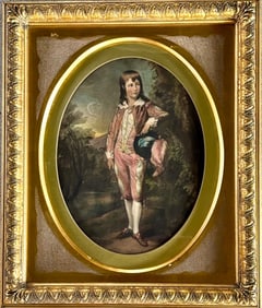 Antique Chromolithograph of Georgian Boy