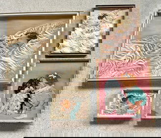 Victorian Mourning Portraits with Textile and Mixed Media