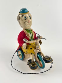 Wind Up Clown Tricycle and Chicken Tin Toys, Made in Japan
