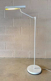 MCM Underwriters Laboratories White Metal Floor Lamp
