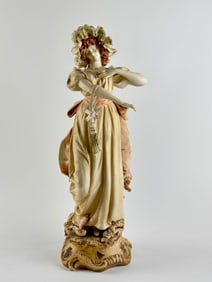 Arnat Creation Porcelain Figurine of Woman in Bonnet Marked
