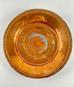 Stamped Copper Shallow Basin with Circular Engravings