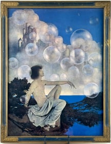 Air Castles Print by Maxfield Parrish in Art Nouveau Frame