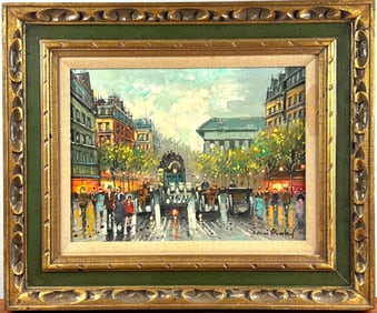 Antoine Blanchard Paris a Blanche Oil on Canvas