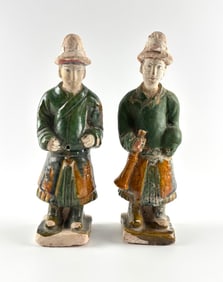 Chinese Sancai Glazed Pottery Tomb Figures