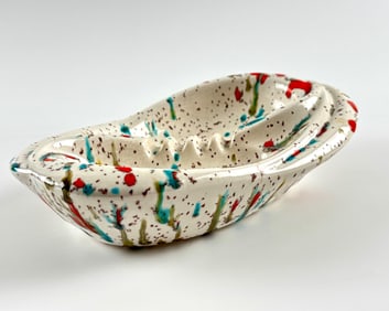 Postmodern Ceramic Splatter Ashtray