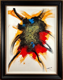 Morning Bustle Charles Lee, Acrylic on Canvas, COA