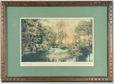 Wallace Nutting Hand Colored Photograph, Watersmeet