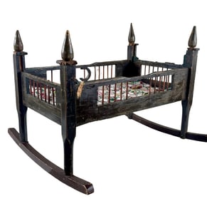 Earlt 19th Century Folk Art Rocking Cradle