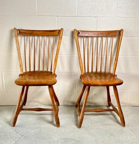 Early American Craft Guild Spindle Back Wooden Chairs