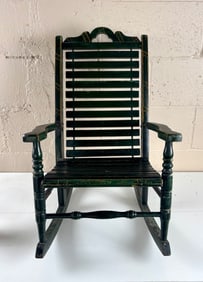 Child’s Slat Back Wooden Rocking Chair circa 1890s