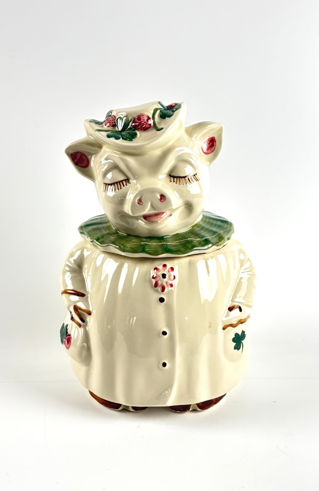 Winnie Clover Pig Shawnee Pottery Cookie Jar (1 of 6)