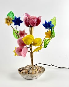 Murano Glass Flower Bouquet Lamp