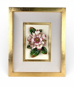 Jay Strongwater Magnolia Wall Art with Original Box