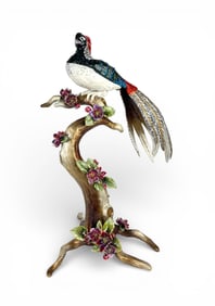 Large Jay Strongwater Ethan Pheasant Objet with Swarovski Crystals