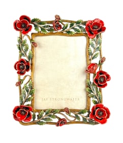 Jay Strongwater Jane Poppy Frame with Original Box 5 x 7