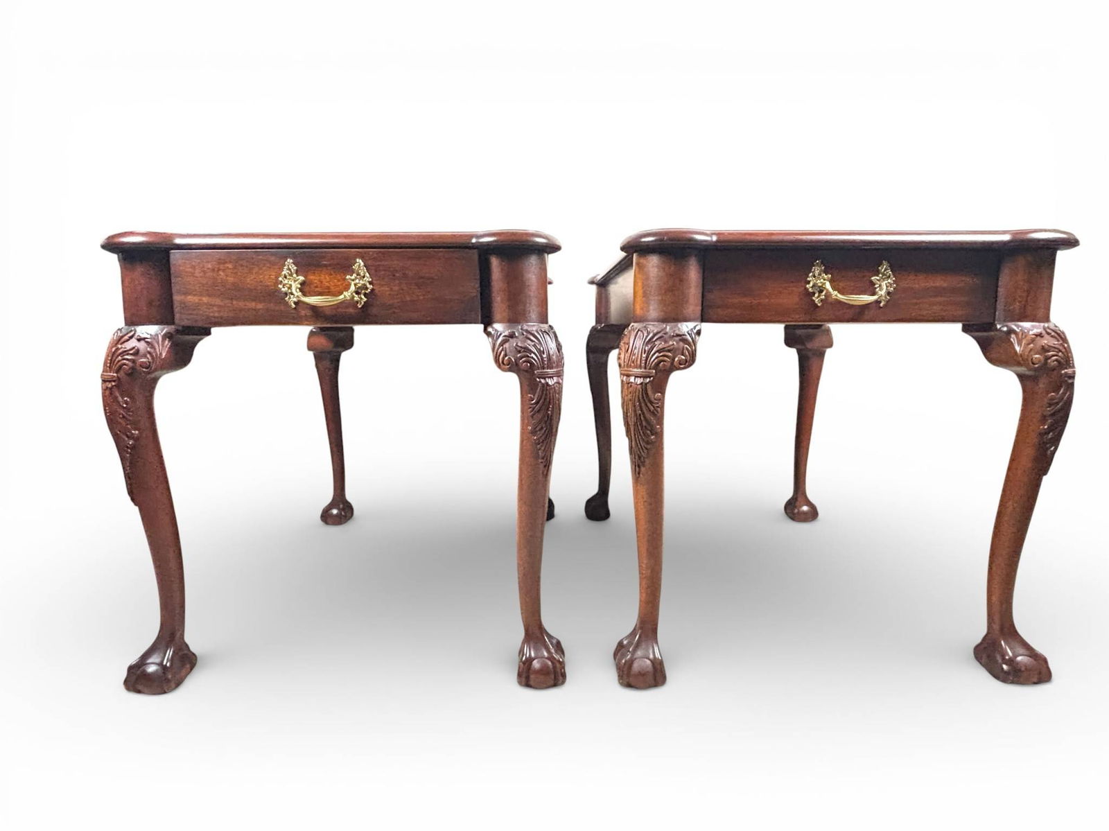 Henkel Harris Chippendale Style Mahogany Side Tables (1 of 16)