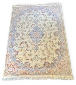 Handmade Persian Rug with Floral Motifs 8.8 x 13.3