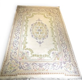 Pande Cameron Aubusson Rug with Floral and Scrollwork Motifs 12 x 18