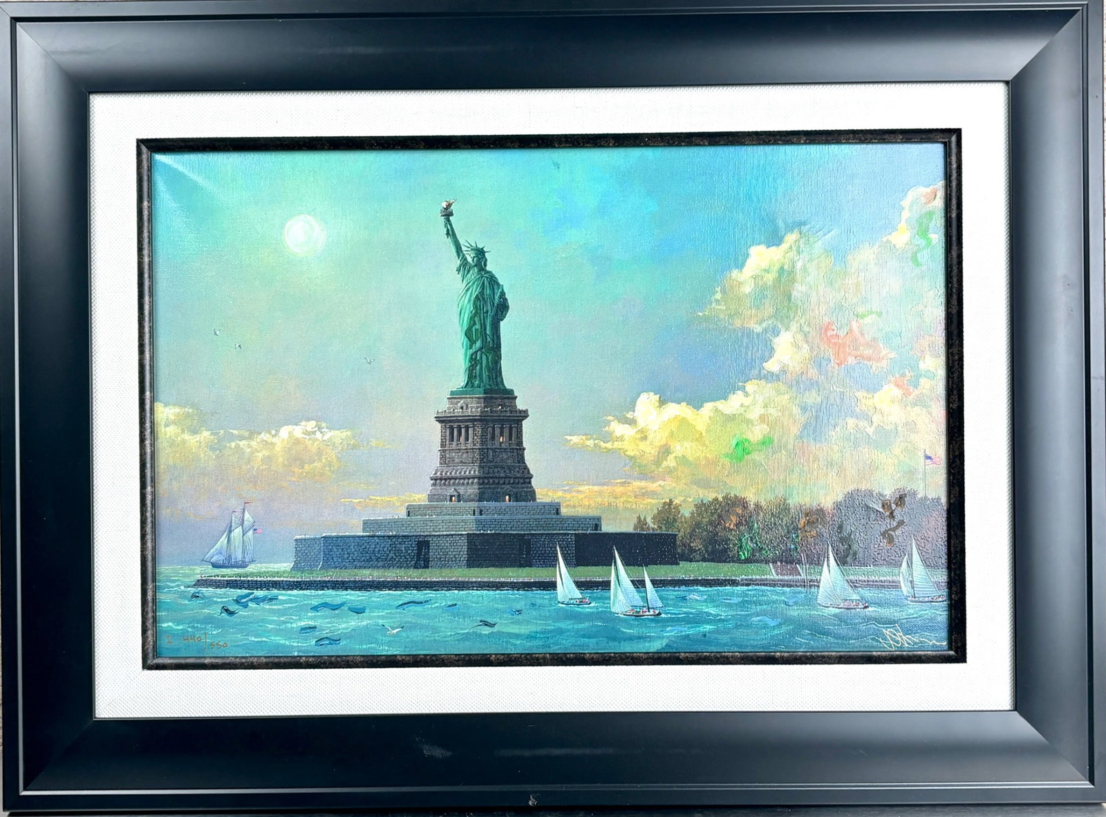 Liberty Island by Alexander Chen. Hand Embelished Serigraph (1 of 9)