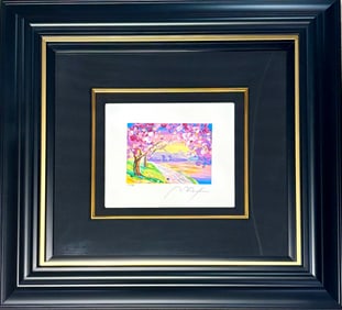 Peter Max Signed  HC Serigraph Cherry Blossom on Wove Paper