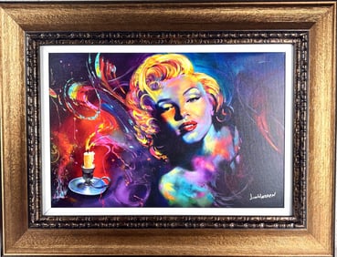 Jim Warren. Colors of Marilyn. Signed Giclee on Canvas