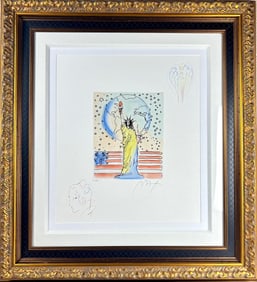 Peter Max Freedom Suite. Peace on Earth I. Hand Colored Etching