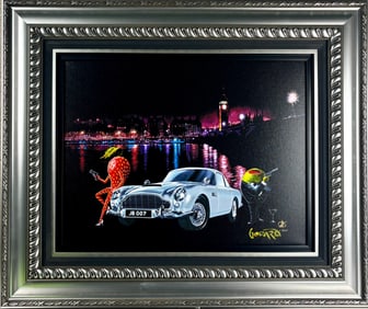 Michael Godard. Bond in the London. 2020. Giclee on Canvas