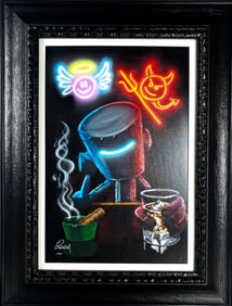 Ziggy Decisions Decisions. Giclee Print with Hand Embellishment