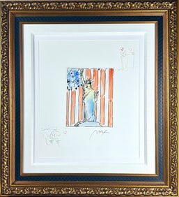 Peter Max. United We Stand II. Freedome Suite. Hand Colored Etching