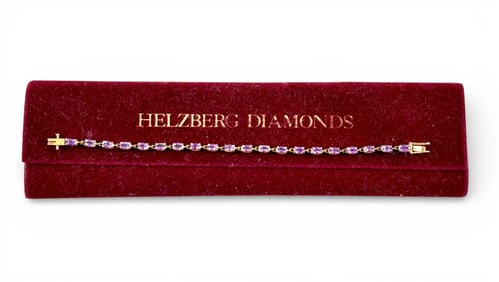 Helzberg Diamonds 14K Yellow Gold Amethyst Tennis Bracelet