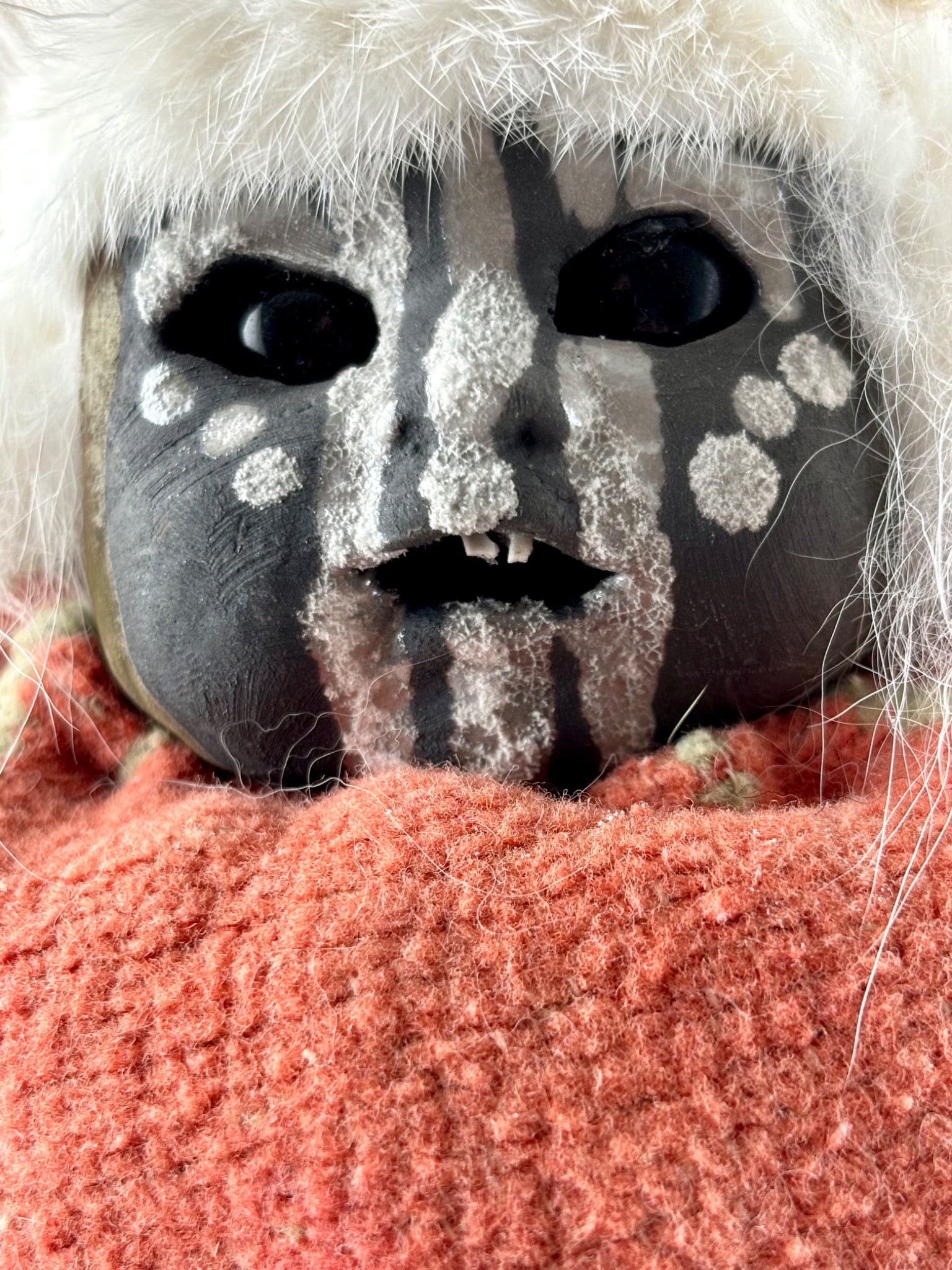 Native-Inspired Infant Effigy Shadow Box Assemblage with Decorative Elements - 3