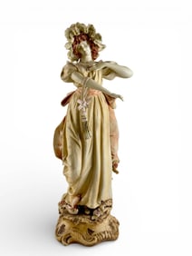 Arnat Creation Porcelain Figurine of Woman in Bonnet Marked
