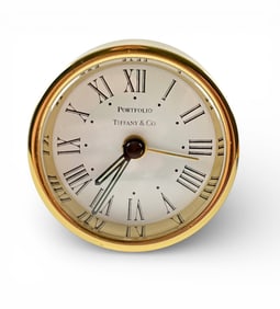 Tiffany Portfolio Quartz Travel Desk Clock
