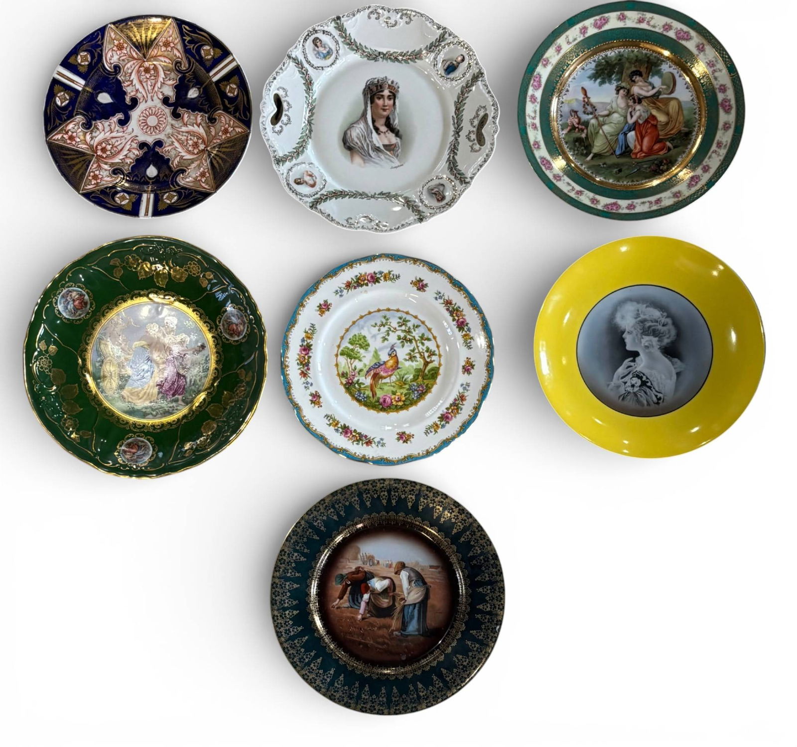 Seven European Porcelain Plates Royal Vienna and More (1 of 12)