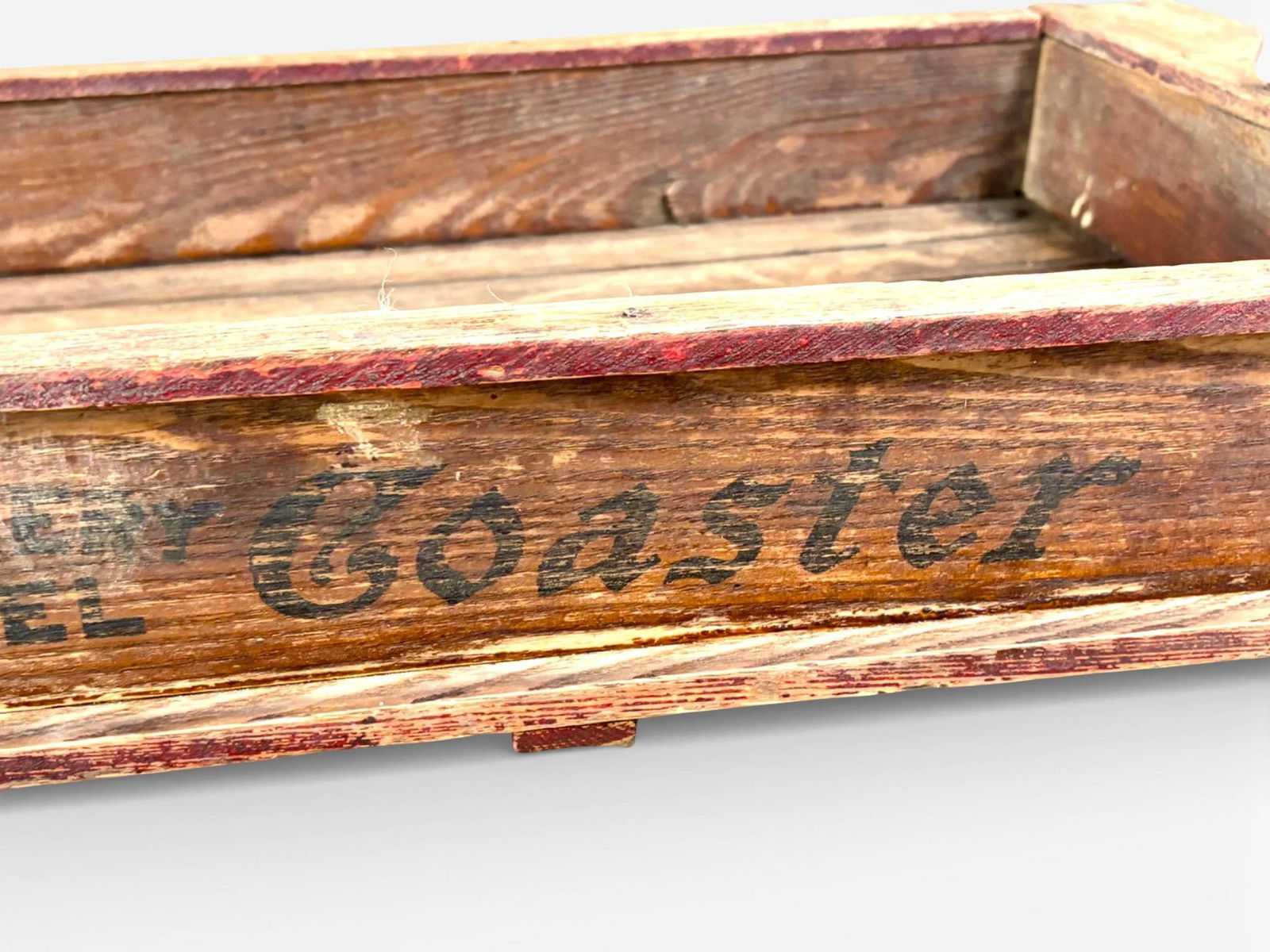 Wooden Pioneer Coaster Wagon with Red Spoked Wheels - 4